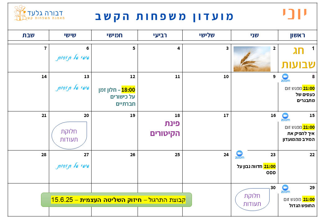 יוני 2025 מועדון משפחות הקשב